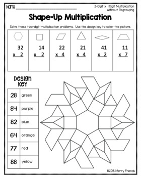 Featured image of post 2 Digit By 1 Digit Multiplication Coloring Worksheets