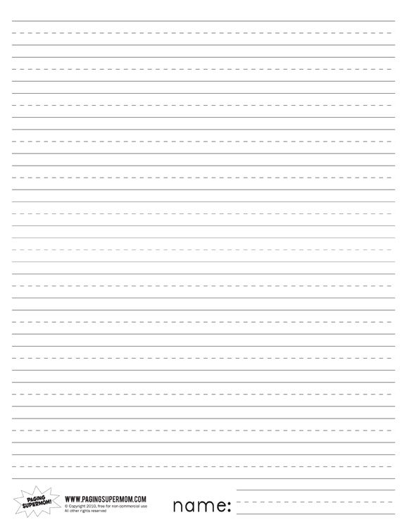 Featured image of post 2Nd Grade Printable Lined Paper For Kids