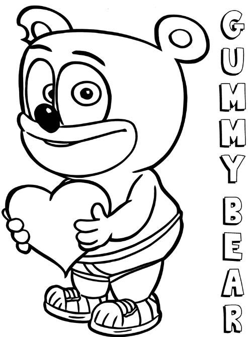 Featured image of post Candy Gummy Bear Coloring Page