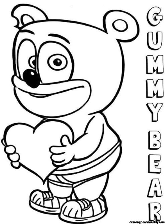 Featured image of post Cute Gummy Bear Coloring Pages