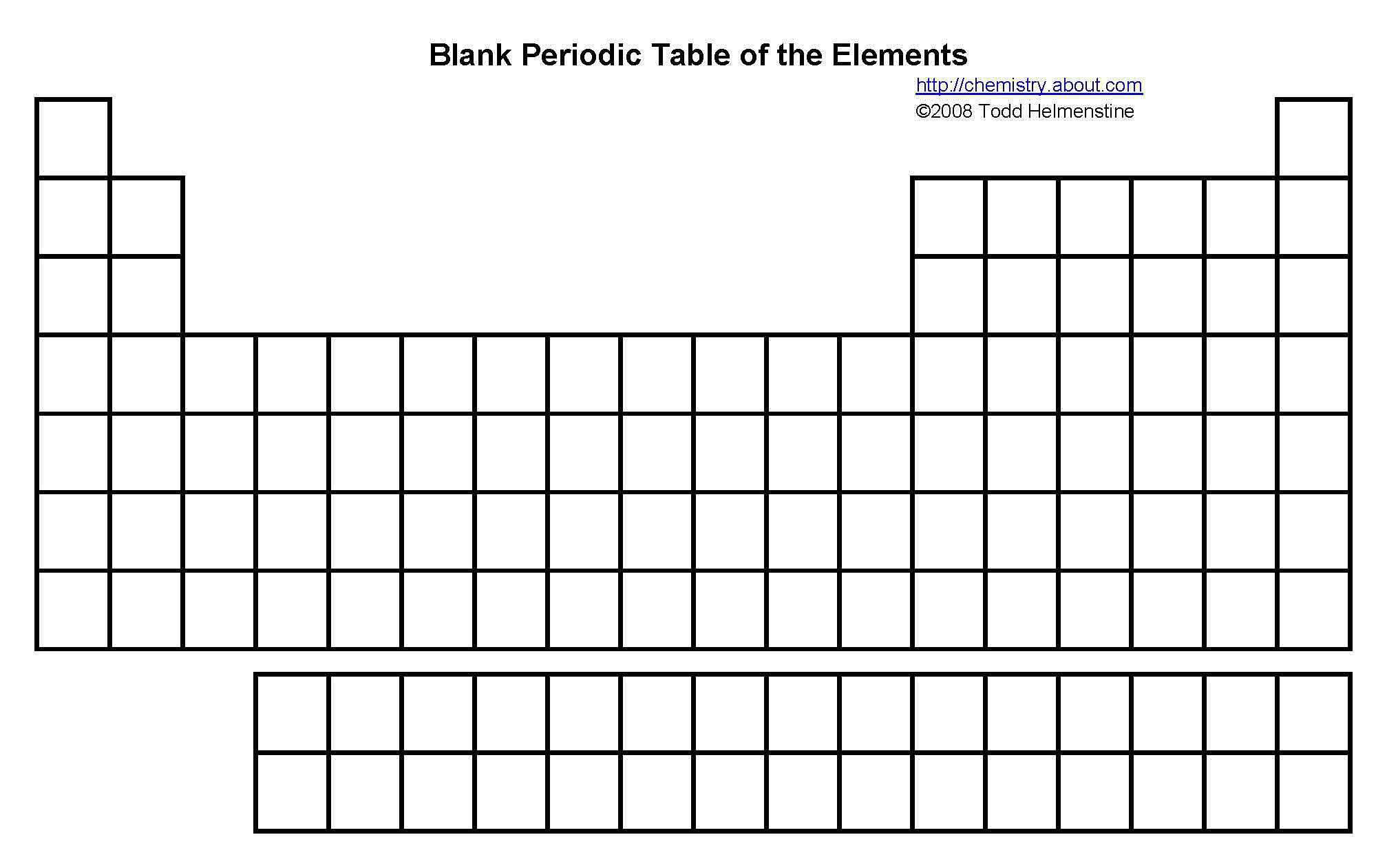 Featured image of post Printable Blank Periodic Table Black And White